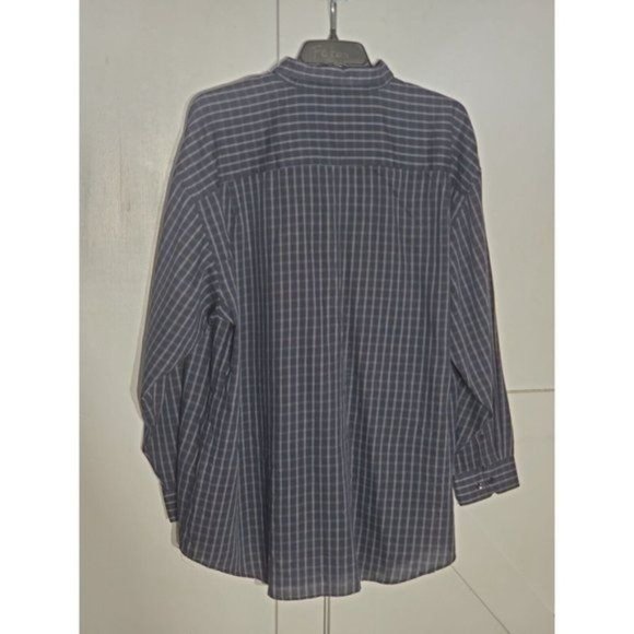 VAN HEUSEN SHIRT COLOR BLACK LONG SLEEVE POLYESTER/COTTON SIZE 2XLT - Picture 5 of 6